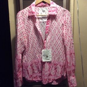 Pink Floral Button Down Shirt